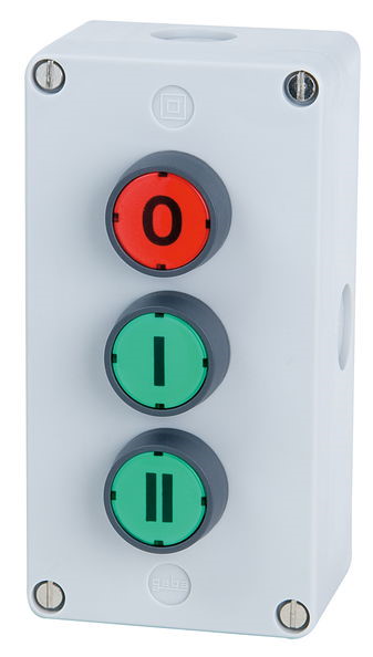 IRF3 Schlegel bestückte Isolierstoffgehäuse für 3 Befehlsstellen Typ IRF3 Schlegel