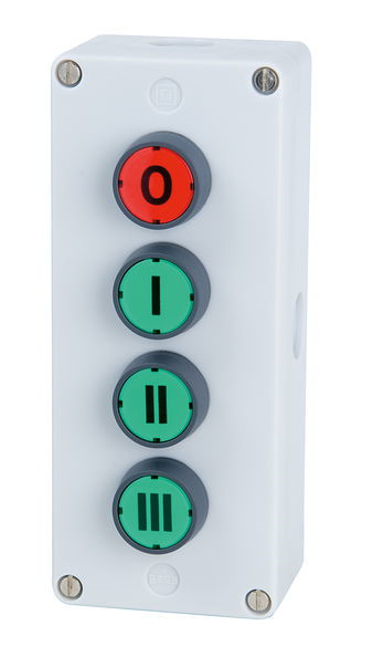 IRF4 Schlegel bestückte Isolierstoffgehäuse für 4 Befehlsstellen Typ IRF4 Schlegel