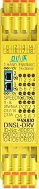 40DR21 DNSL-DRV 2 Drehzahlüberwachungen Doppelklemme 8 sichere Eingänge 7 Ausgänge 5 sicher  DINA