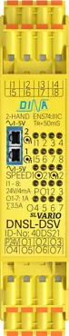40DS21 DNSL-DSV 2 Drehzahlüberwachungen Doppelklemme 8 sichere Eingänge 7 Ausgänge 5 sicher  DINA