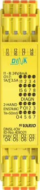 40IO21 DNSL-IOV Ein- Ausgangsmodul Doppelklemme 8 sichere Eingänge.7 sichere Ausgänge  DINA