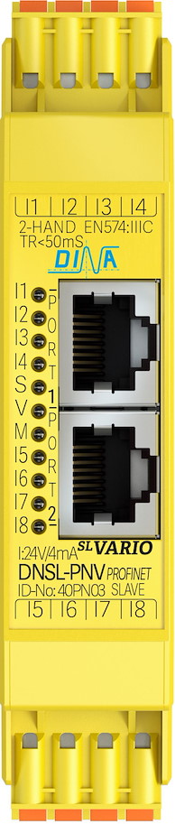 40PN03 DNSL-PNV Profinet steckbar 4I 8O Byte 8 sichere Eingänge LED Einzelklemme DINA