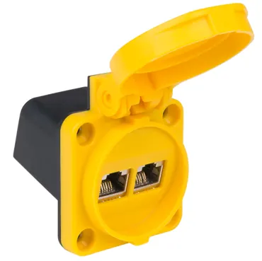 12k452-0e Datenanbaud. m. Klappd. 2Ö+2xRJ45 Modul PCE