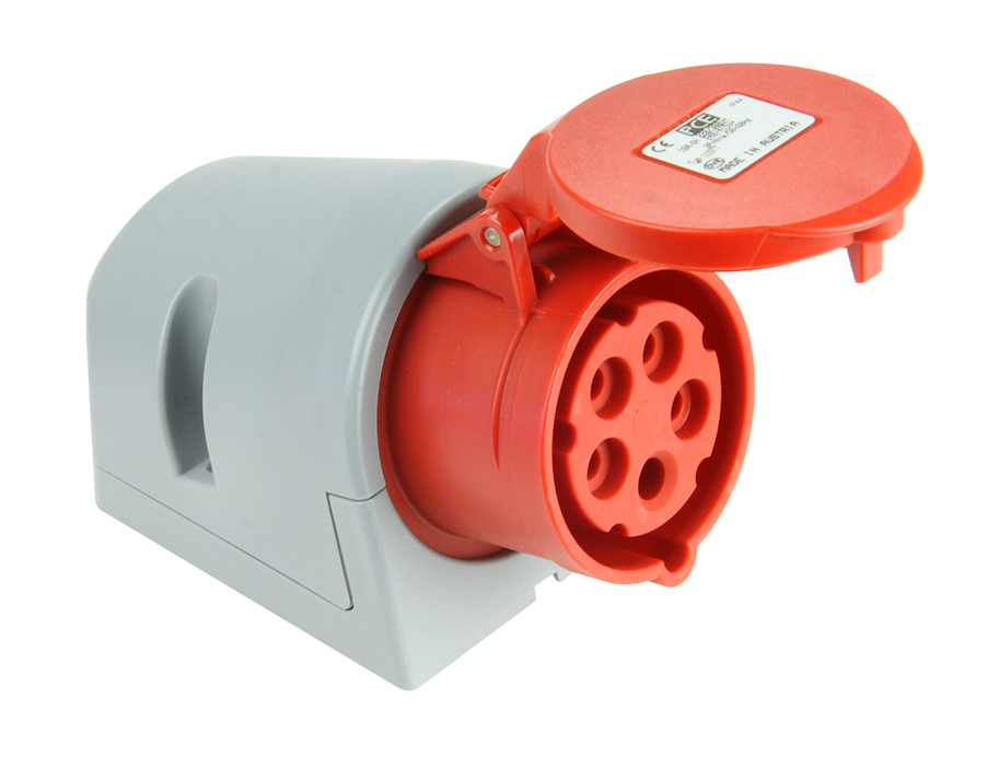 114-6TT Wandsteckdose 16A 4p 6h IP44 Turbo Twist PCE