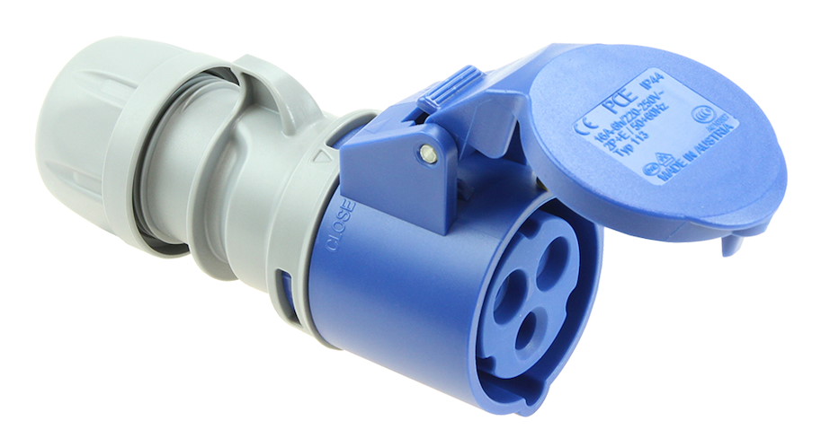 213-6TT Kupplungssteckdose 16A 3p 6h IP44 Turbo Shark   PCE