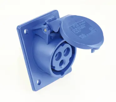 413-6 Anbaudose schräg 16A 3p 6h IP44/54 (Flansch 70x85 - Lochabstand 50x65) PCE