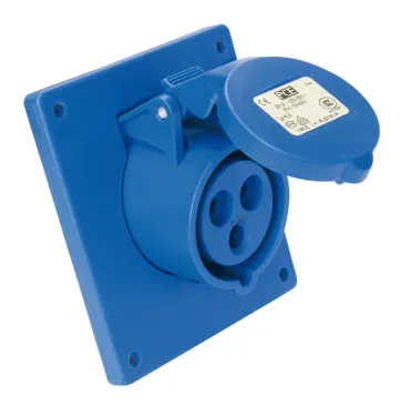 414-6f9 Anbaudose schräg 16A 4p 6h IP44 Twist (Flansch 92x100 - Lochabstand 77x85) PCE