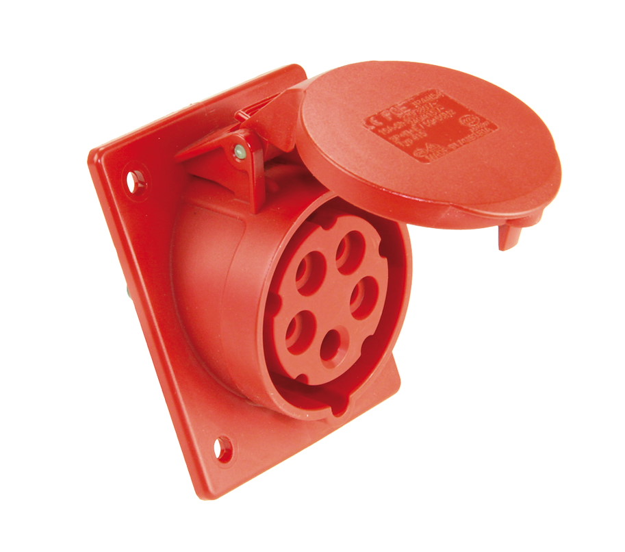 413-9TTf8 Anbaudose schräg 16A 3p 9h IP44/54 Turbo Twist (Flansch 80x97 - Lochabstand 60x73) PCE