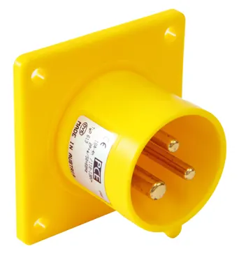 615-6TT Anbaugerätestecker gerade 16A 5p 6h IP44 Turbo Twist (Flansch 70x70 - Lochabstand 56x56) PCE