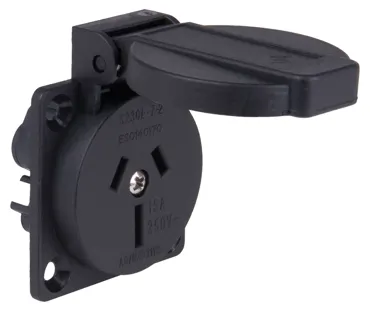 1037-0s Schuko Dose australisch schwarz 15A PCE