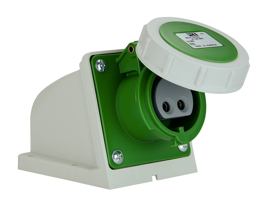 1822-12v Wandsteckdose 16A 2p 42V 12h IP66/67 PCE