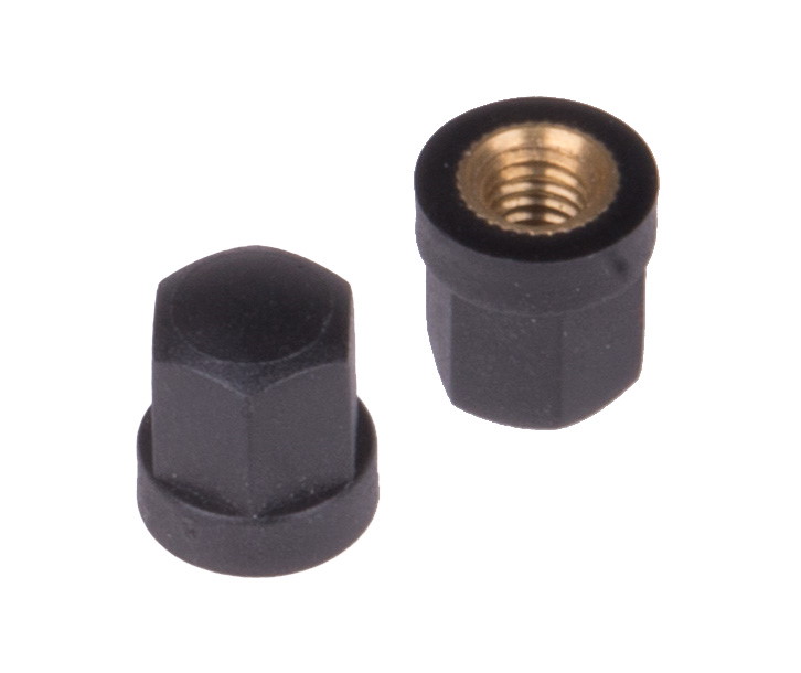 10x M20 Nylon-Hutmuttern Schwarz - Sechskant Kunststoffmuttern