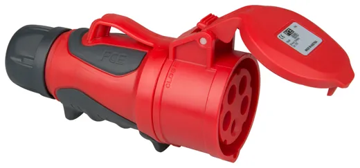 2153-6 CEE Kupplung 16A 5p 6h GRIP IP44/54 PCE