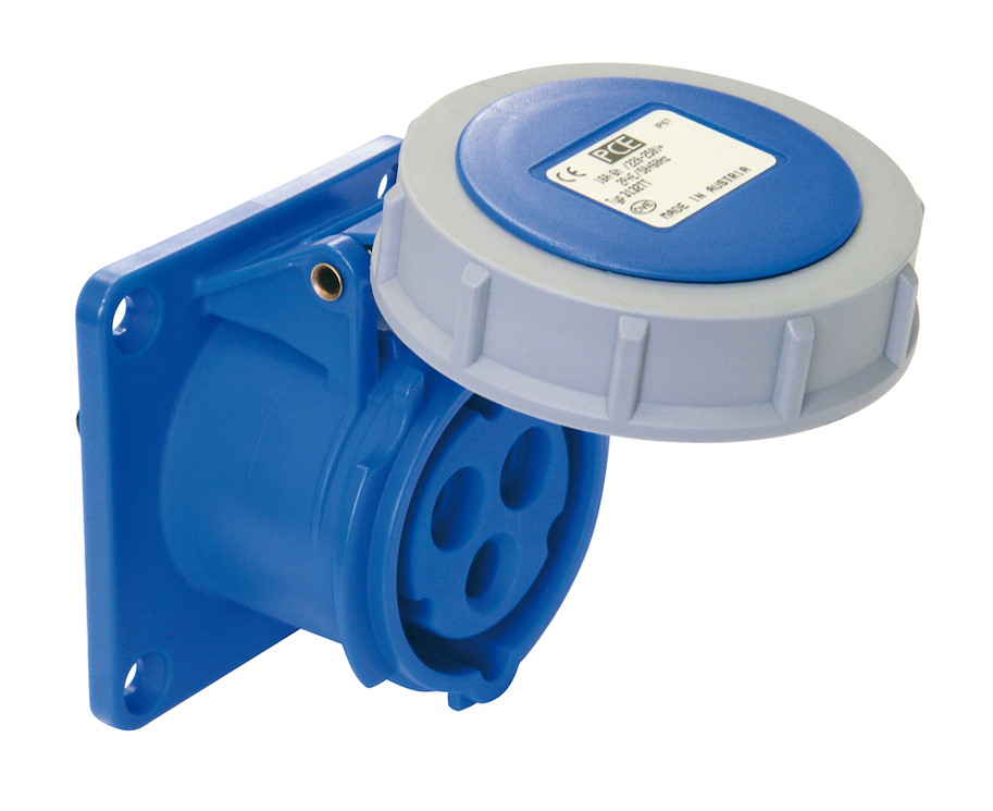 3152-4TTf70 Anbaudose gerade 16A 5p 4h IP67 Turbo Twist (Flansch 70x70 - Lochabstand 56x56) PCE