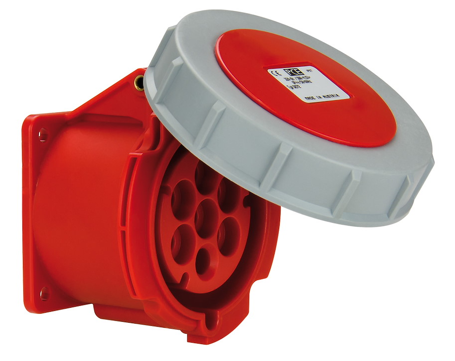 3172-6v Anbaudose gerade 16A 7p 6h IP66/67 (Flansch 75x75 - Lochabstand 60x60) PCE