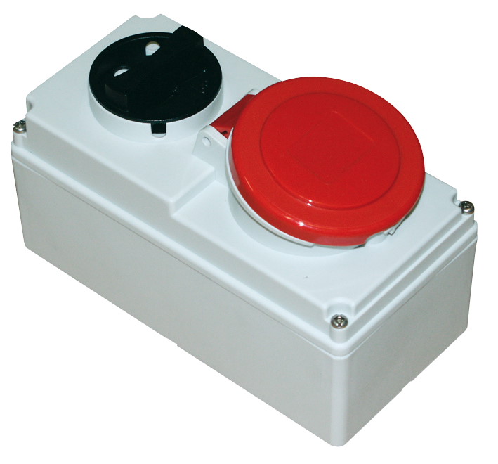 6115-6 Abschaltbare Wanddose 16A 5p 6h IP44 PCE