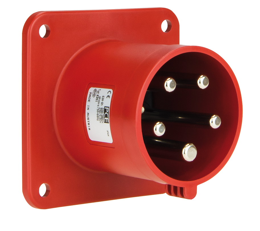 6341-9k Anbaugerätest.gerad.63A 4p 9h IP44 TWIST PCE