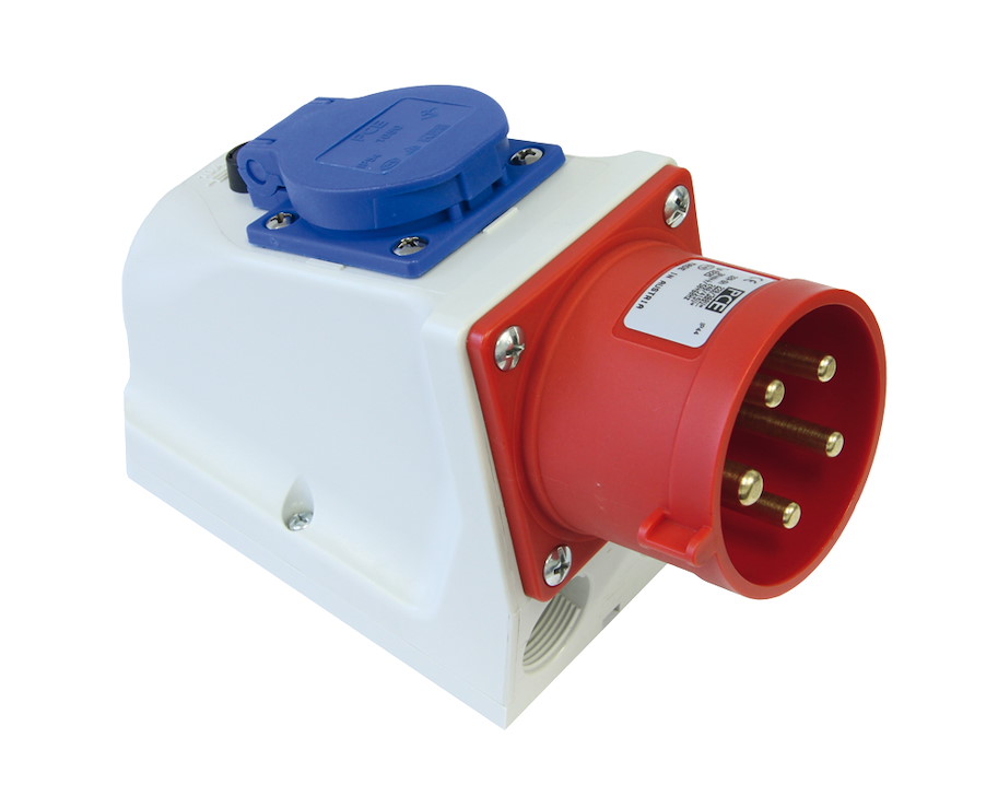 95225-6 COMBO - Wandgerätestecker 32A 5p 6h IP44 PCE