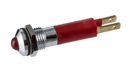 29TR1A24 29TR1A24 NLD-TRIO-Signalleuchte zum Frontplatteneinbau, Einbaudurchmesser 8mm,, Schwarzverchromter Metallreflektor, rot/grün/gelb NLD