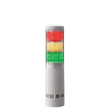 LED Signalturm mit Summer und Blinkfunktion  mit Wandhalterung, LED Farben: rot, gelb, grün