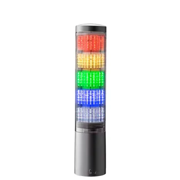 LED Signalturm mit Summer und Blinkfunktion, LED Farben: rot, gelb, grün, blau, klar