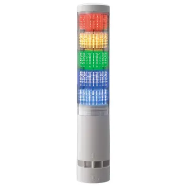 LED Signalturm mit Summer und Blinkfunktion, LED Farben: rot, gelb, grün, blau, klar