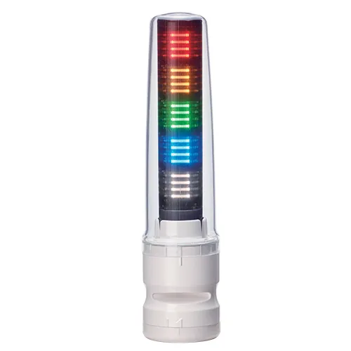 LED Signalturm New Design Cremeweiss, M12, Summer, LED Farben: rot, gelb, grün, blau, klar 