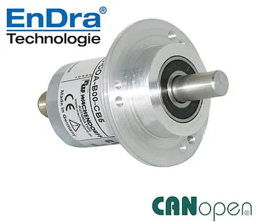 WDGA58B101218COAB00CB5 Drehgeber absolut, magnetisch, CANopen, Vollwelle, Klemmflansch; Gehäuse: Ø 58 mm 12/18-bit Single-/Multiturn; Vollwelle: Ø 10 mm Wachendorff