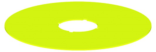 NAS_16 Unterlegschild gelb, Einbauöffnung: Ø 16,2 mm Schlegel