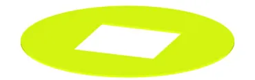 NAS_24 Unterlegeschild gelb, Einbauöffnung: 24 x 24 mm Schlegel