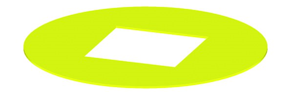 NAS_24 Unterlegeschild gelb, Einbauöffnung: 24 x 24 mm Schlegel