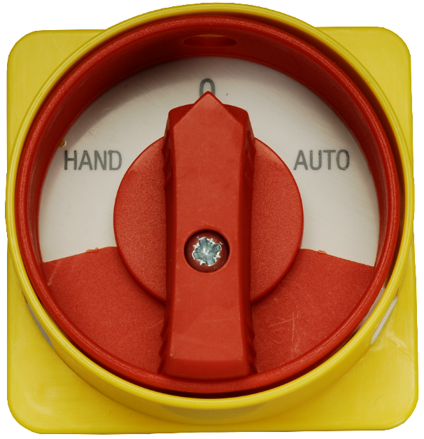 Sicherheitsschalter Hand-0-Automat Einbau Rot