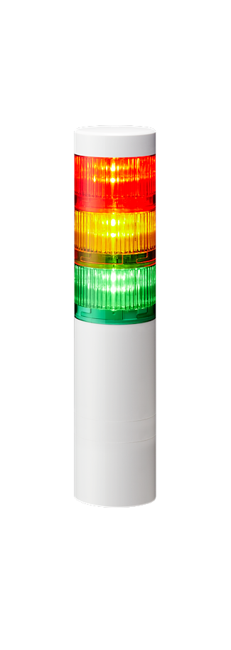 Patlite LR6-IL LED Signalturm 3-stufig Rot/Gelb/Grün, 24 V dc, Ø 60mm x 271mm