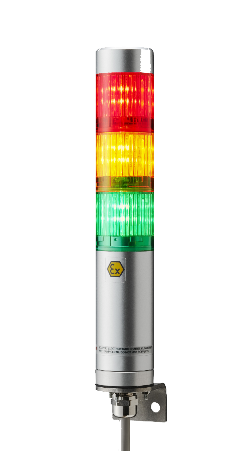 Zwei LED-Einheiten, rot und gelb, mit Summer