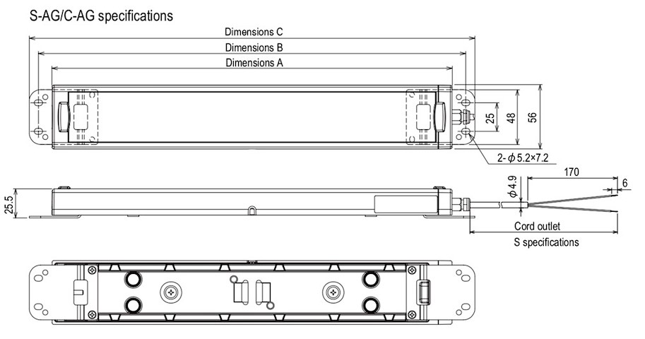 676 mm, 25 Watt, 2.100 Lux in einer Distanz von 1 Meter, M12 Steckverbinder