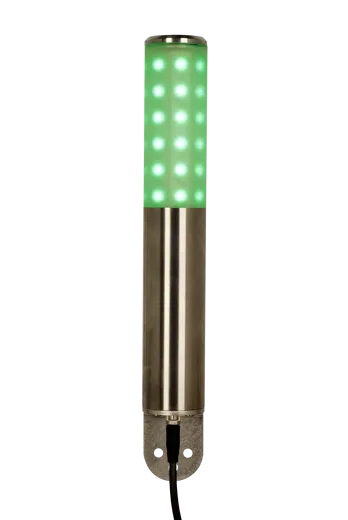 Höhe 240mm,PNP, Edelstahl Gehäuse, 24Volt, 10 Watt, IP67, mit 7 Farben mit 3 Eingängen