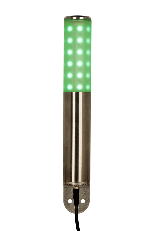 Höhe 240mm,PNP, Edelstahl Gehäuse, 24Volt, 10 Watt, IP67, mit 7 Farben mit 3 Eingängen