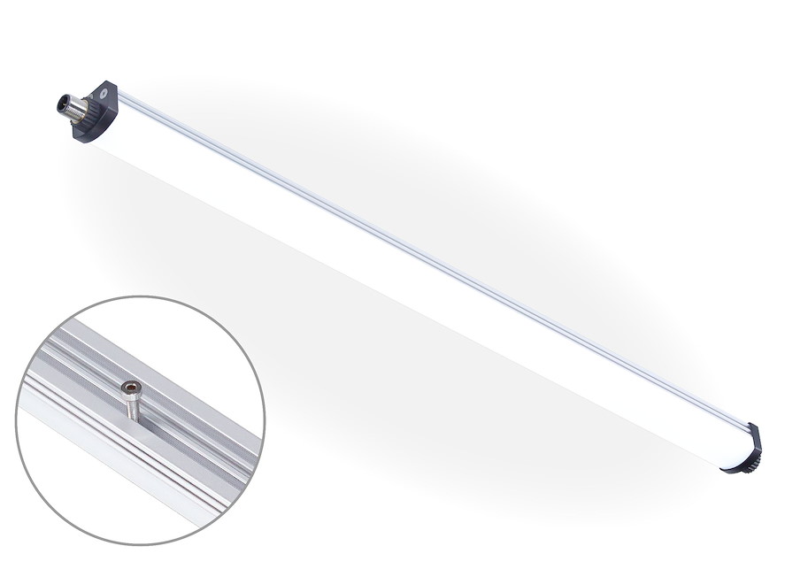 Maschinenleuchte LEANLED II 260mm Abdeckung Opalweiss 120° ~6W M12-A 24V DC