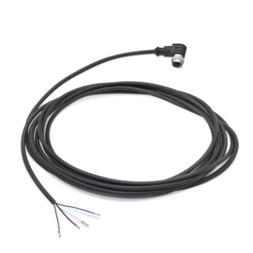 Anschlusszubehör Sensor Kabel 5m PUR M12 Sensorbuchse abgewinkelt 4-polig A-kodiert/offene Leitungsenden 24V DC