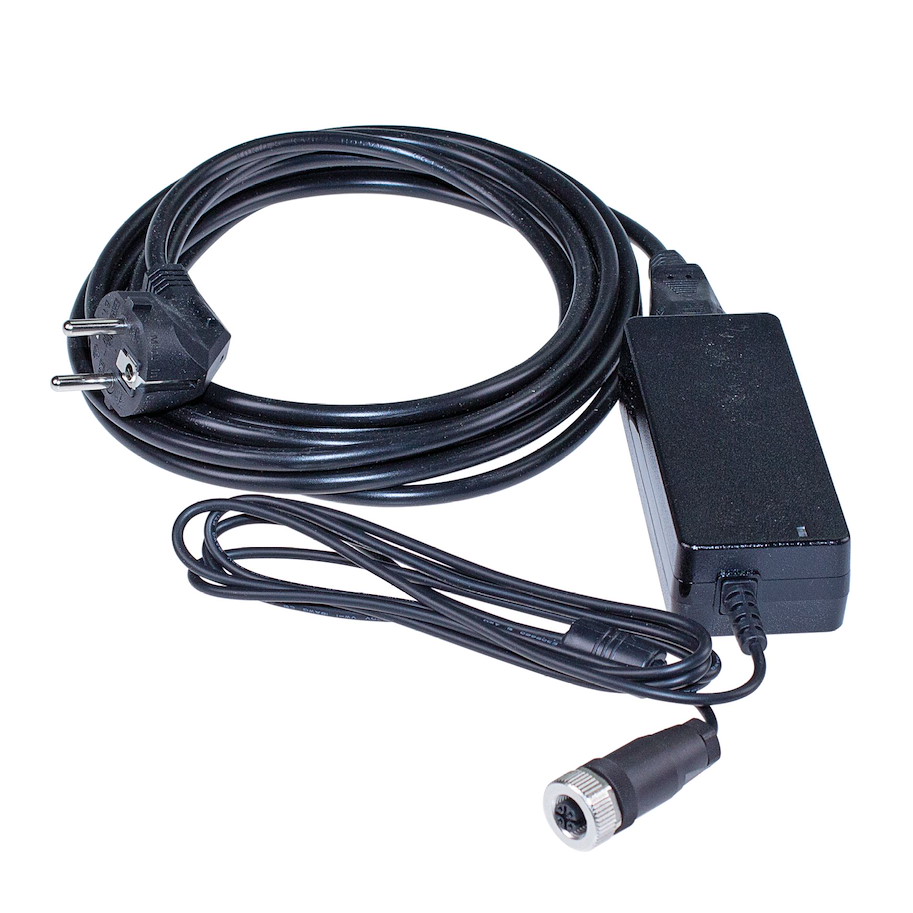 Netzteil Netzteil Tischnetzteil ~60W mit 5m Kaltgerätekabel Ausgang Festspannung 24V DC M12 Sensorbuchse A-kodiert gerade