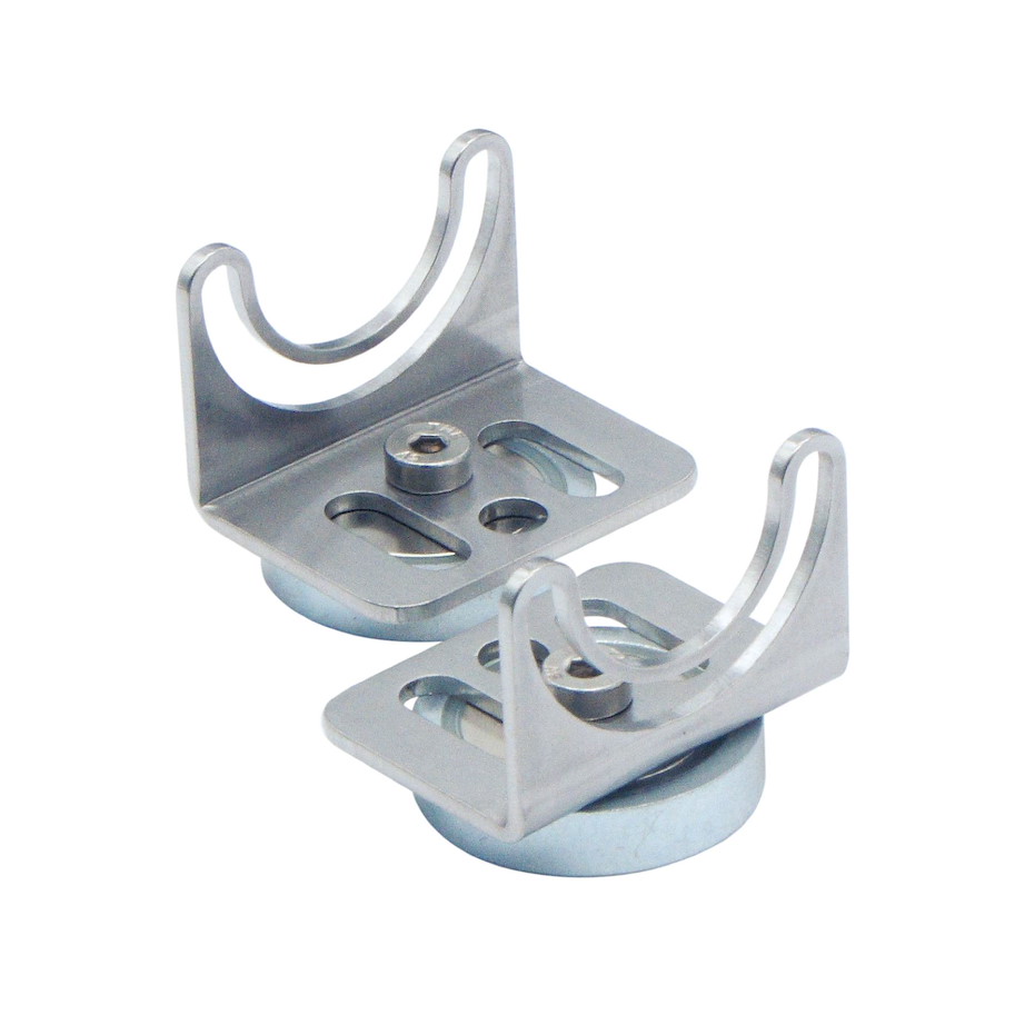 Montagezubehör Magnetische Leuchtenhalterung TUBELED_40 II | TUBELED_40 Element Montagewinkel auf Magnet Leuchtenhalter V2A Leuchte schwenkbar 1 Paar