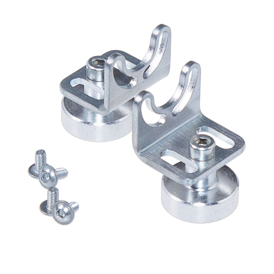 Montagezubehör Magnetische Leuchtenhalterung für TUBELED_25 Leuchtenhalter auf Magnet Montagewinkel V2A Leuchte innerhalb 60� schwenkbar 1 Paar