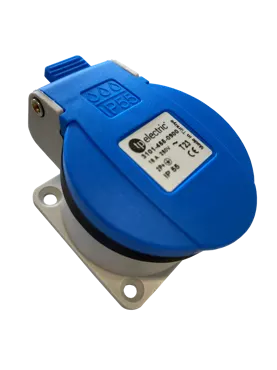 Schutzkontaktsteckdose Schweizer Standard T23 16A IP55 (blau)