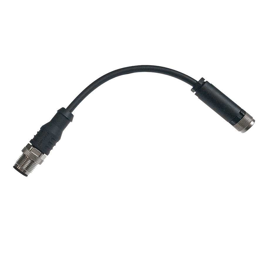 Adapter Adapter, M8 Sensorbuchse auf M12 Sensorstecker, 3-polig, Verbindungskabel 200mm