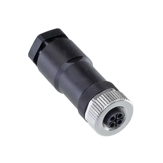 Anschlusszubehör Sensorbuchse M12 gerade S-kodiert konfektionierbar 3-polig + PE 220-240V AC