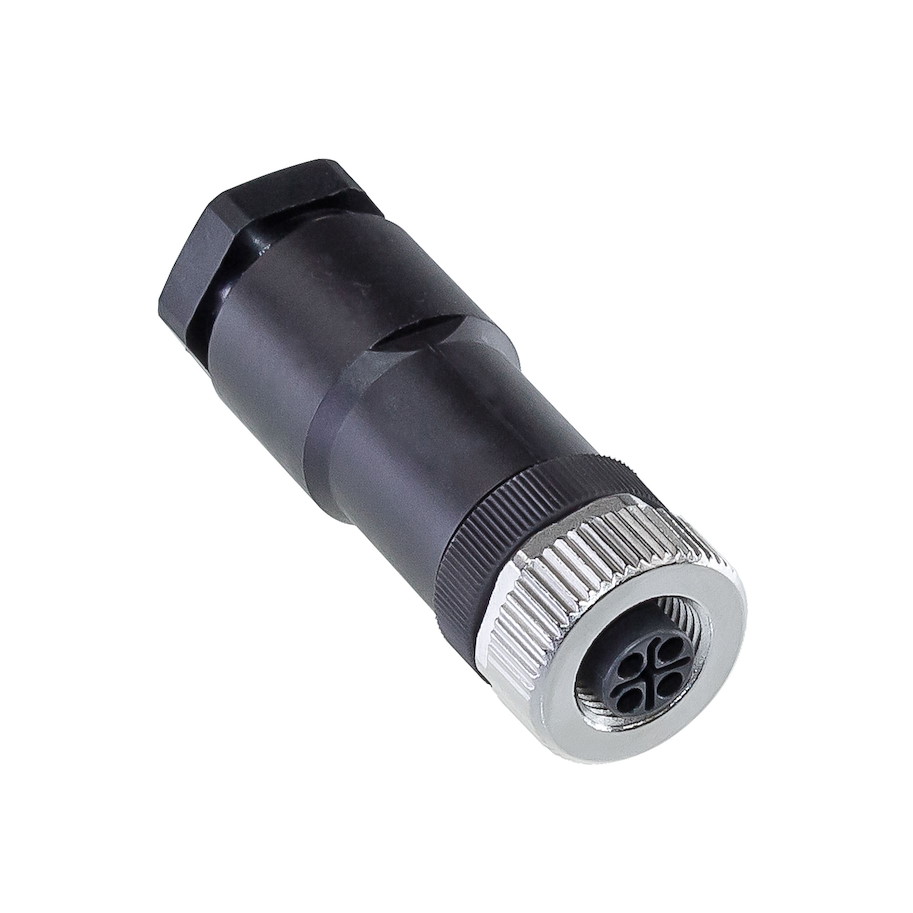 Anschlusszubehör Sensorbuchse M12 gerade S-kodiert konfektionierbar 3-polig + PE 220-240V AC