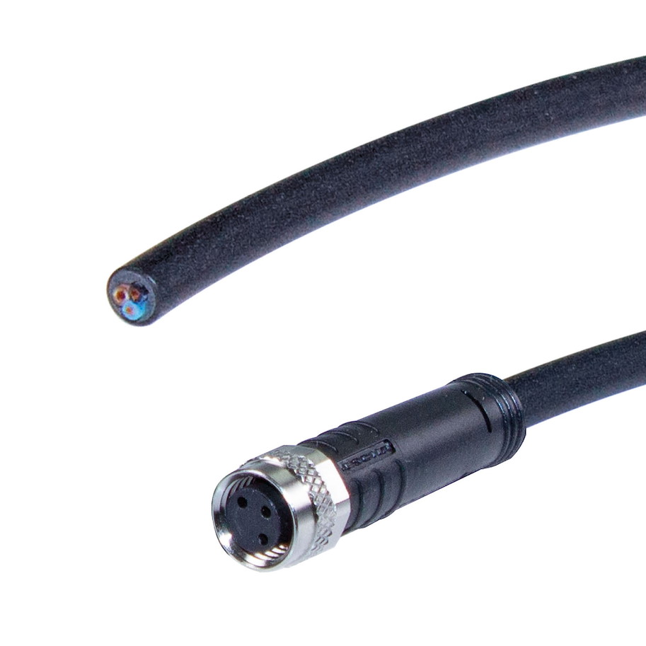 Anschlusszubehör Sensor Kabel 10m PUR M8 Sensorbuchse 3-polig A-kodiert/offene Leitungsenden 24V DC