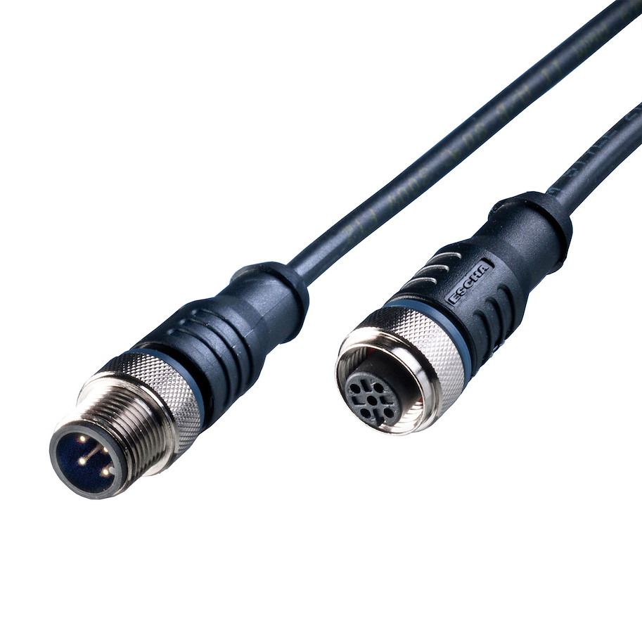 Anschlusszubehör Sensor Kabel 10m PUR M12 Sensorbuchse 4-polig A-kodiert/M12 Sensorstecker 4-polig A-kodiert 24V DC