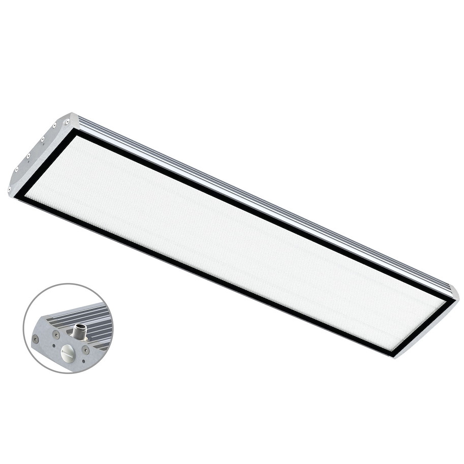 Maschinenleuchte FIELDLED EVO Aufbau M12-A rückseitig 702 x 150mm 100° ~86W 24V DC