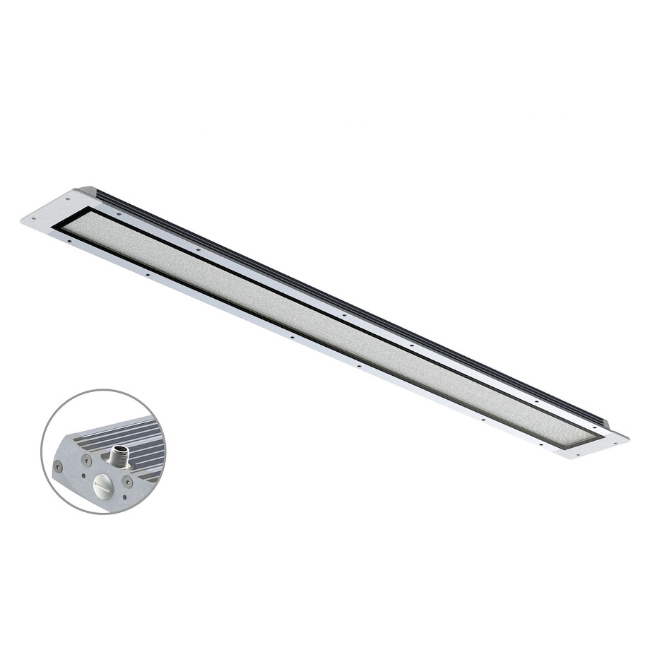 Maschinenleuchte FIELDLED EVO Einbau M12-A rückseitig Einbaumass 1040 x 96 x 30mm 100° ~78W 24V DC